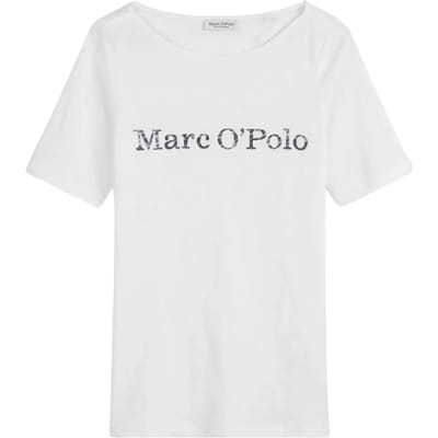T-shirt met logo aan de binnenkant op de borst voor vrouwen Marc O'Polo