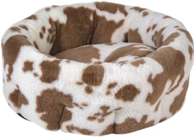 Animal Boulevard Ab10753 - Manden En Kussens - Hond - Ab Cow Plush Hoge Mand Wit/mokka-m 80x80x28cm - Maat: M