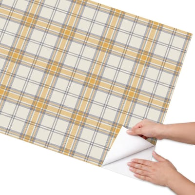 Coloray Meubel Wrap Folie - Romig Meubelfolie - 75x150 cm - Decoratiefolie Zelfklevend Geometrisch raster - Meubelfolie Zelfklevend - Geometrische Meubelfolie - Wrapfolie Keuken - Wanddecoratie - Achtergronden en patronen