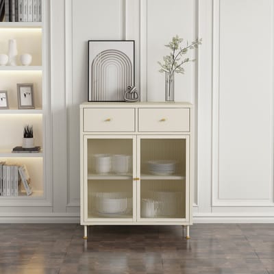 Sideboard Lindau commode 97x80x40 cm cremewit [en.casa]