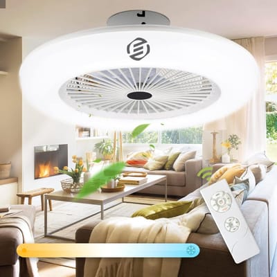 Equivera Plafonniere met Ventilator - Plafondventilator - Plafondventilator Afstandsbediening - Plafondventilator Slaapkamer - Plafond Ventilator met Verlichting - Plafondlamp - Plafonniere - Ideaal voor in uw slaapkamer!