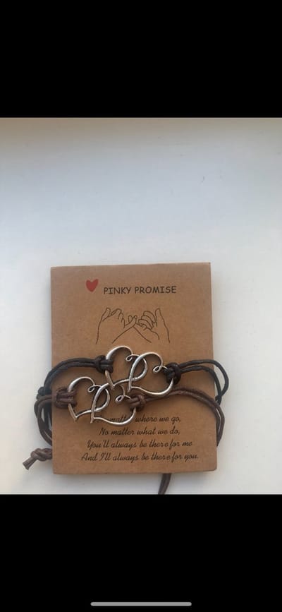 Akyol - Armband met hart - Armband als cadeau -vriendschaps armband voor 2 -vriendschap armband -armband voor 2 -moeder dochter armband -moeder en dochter -Armband gift -Armband kado -Armband met hanger -Zwarte armband -Bruine armband met hangertje -