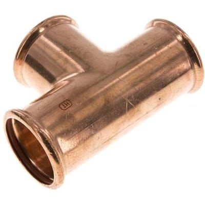 Tee Press Fitting - 54mm Persmof - Koperlegering