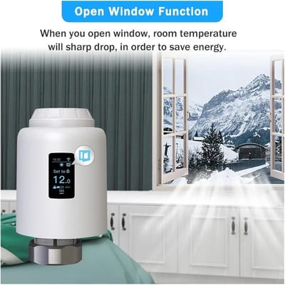 Slimme Thermostaatkraan - Radiatorkop - Energie Besparen - Wifi Bediening - 4 Stuks - Wit