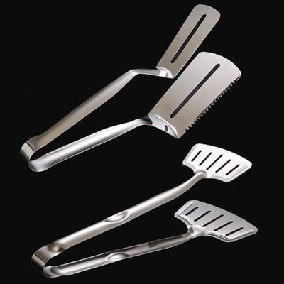RVS BBQ Tangen Set - 2 Stuks Voedselveilige Tangen voor Vlees, Salade en Spaghetti - Ideaal voor Grillen en Roosteren