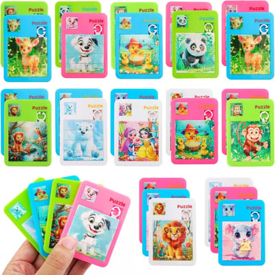 30 Stuks Schuifpuzzel Dieren Educatief Kinderspel - Compact Leerzaam Speelgoed voor Kinderen