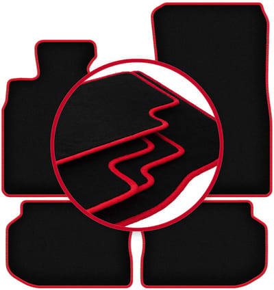 CARLUX-RED automatten voor: BMW 5 F10 sedan (2010-2013)