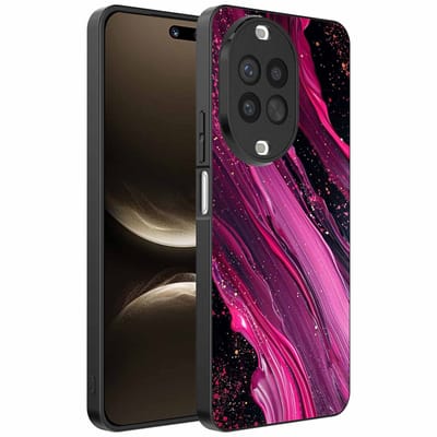 Geschikt voor Huawei Nova 14 Ultra Telefoonhoesje met marmer opdruk - TPU backcover case marble design - Paars Roze - Smartphonica geschikt voor Huawei Nova 14 Ultra