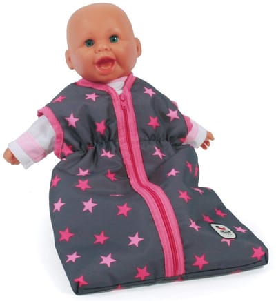 Bayer Chic - Poppenslaapzak - Grijs/roze/ster