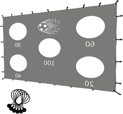 Voetbal doelnet - Oefen voetbaldoel - Voetbal training - Weerbestendig materiaal - 183x280 cm - Zwart