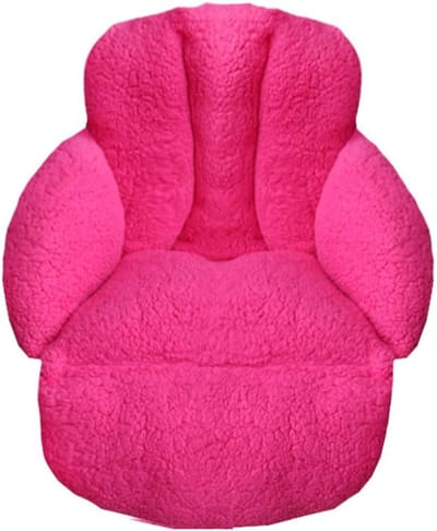 Zitzak Hoge Rug - Lounge Stoel - Ontspanning Binnen Buiten - Waterbestendig Design - 60x39x43 cm - Rose Rood