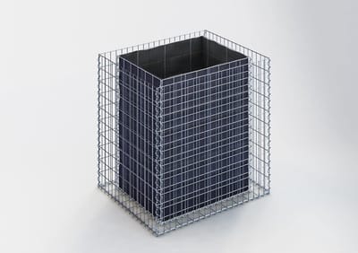 Bloembak Steenmand - Schanskorf Tuin - Tuin Decoratie - 4mm Dikte Galvanisch - 100x100x80 cm