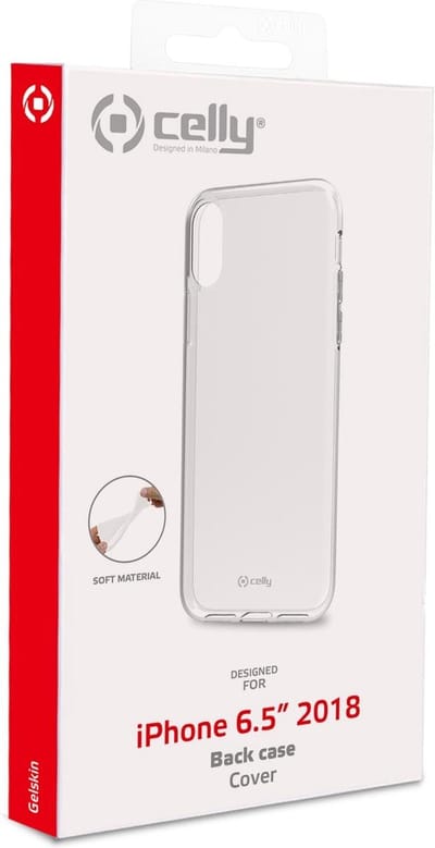 Celly Gelskin Siliconen hoesje - Geschikt voor Apple iPhone XS Max- TPU Back cover - Transparant