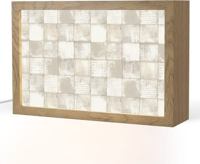 Tafellamp 30x20 cm - LED lamp - Tegel - Patroon - Verweerd - Decoratieve tafellampen - Dimbaar - Tafellampje slaapkamer - Woonkamer binnen