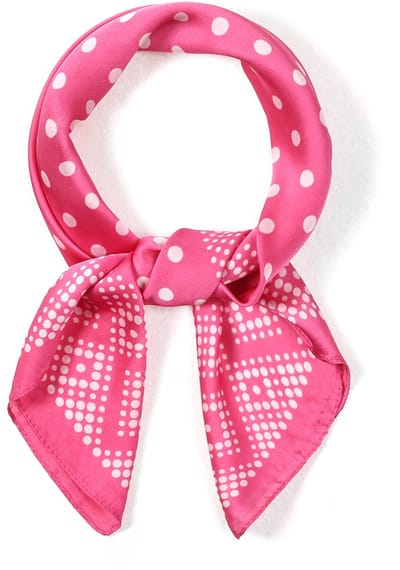 Subtiele Sjaal met Fijne Stippenprint - Trendy Lichtgewicht Omslagdoek - 70 x 70 - Roze