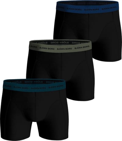 Bjorn Borg 3-pack heren boxershorts - Cotton Stretch - Spring Black - S - Zwart