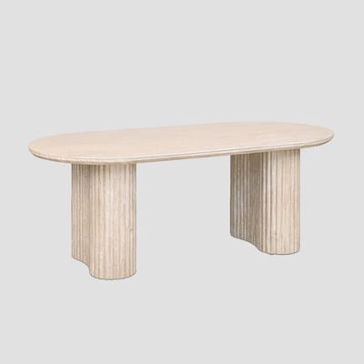HOMLA - Stolik kawowy - BELLEZA - Bežowy - 120x60x46 cm