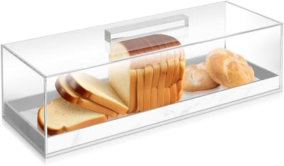 Dailygoods- Taartbak Rechthoekig - Taart Bakvorm - Dessertdienblad - Multifunctioneel - Transparant Deksel - Gemakkelijke Toegang - Dessertstandaard