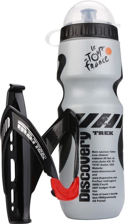 Nixnix® - Bidon met bidonhouder 650ml Grijs - Mountainbike - Racefiets