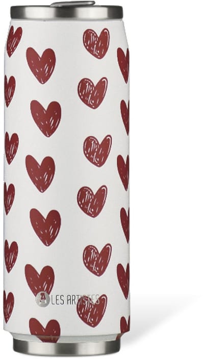Les Artistes Paris Thermosbeker blik 500ml - met geïntegreerd rietje - Heart - LP-A4386