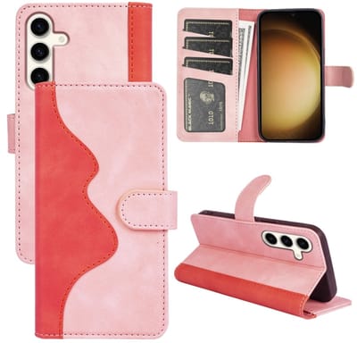 Voor Samsung Galaxy S24+ 5G stiksel horizontale flip lederen telefoonhoes (rood)