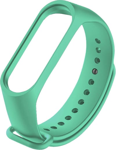 Siliconen Smartwatch bandje - Geschikt voor Xiaomi Mi band 3 / 4 siliconen bandje - aqua - Strap-it Horlogeband / Polsband / Armband