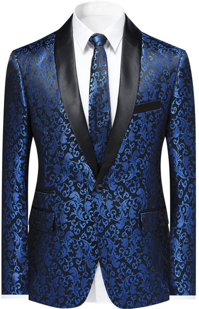 ALLTHEMEN Modieus Heren Colbert - Vierknoopsmouwen Pak - S