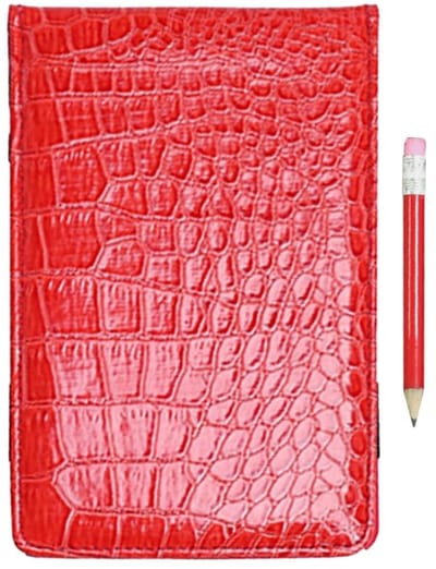 Dailygoody - Golf Scorecard Houder - PU Lederen Score Boek - Rood - Potlood Inclusief - Perfect voor Golfer - Luxe en Verfijning