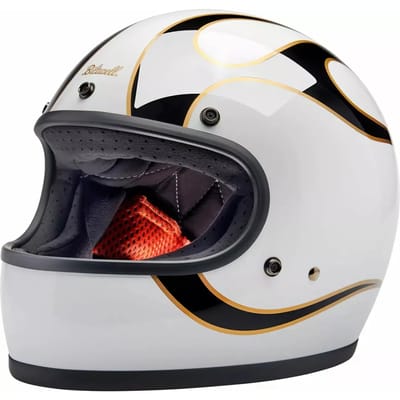Volle motorhelm Biltwell Gringo W/B Flam
