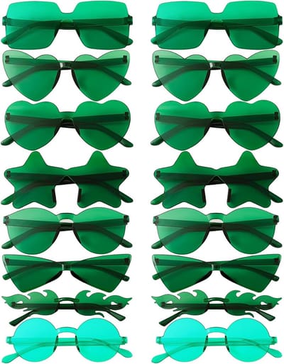 Party Sunglasses Ladies Sunglasses Set Vintage Glasses Retro Party Glasses For Women Men 16 Pieces - ShopVlot