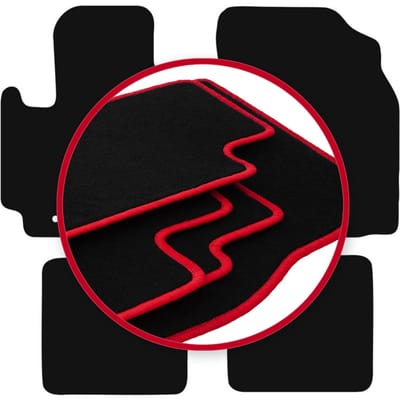 CARLUX-RED automatten voor: Toyota RAV4 II 2WD 3-deurs (2001-2005)