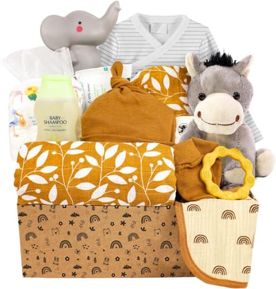 DailySupplies® Kraammand - Geboortemand - Kraamcadeau Jongen - Bruin