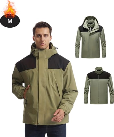 Livano Skipak - SkiBroek - Skijas - Ski Suit - Wintersport - Heren - Winter - Warm Fleece - Legergroen - Maat M