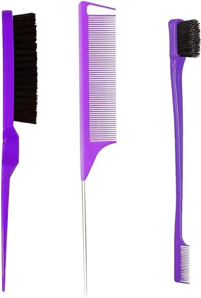 Drie delige haar kam set, dubbele kam, ratstaart kam, haarborstel voor kappers en thuisgebruik, ideaal voor styling en knippen