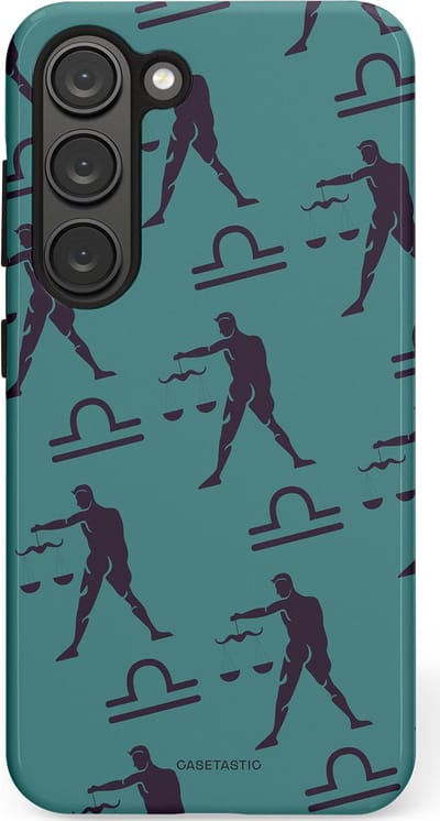 Casetastic Hoesje Geschikt voor Samsung S23 - Stijlvolle Beschermende Duo-layer Case - Zodiak weegschaal