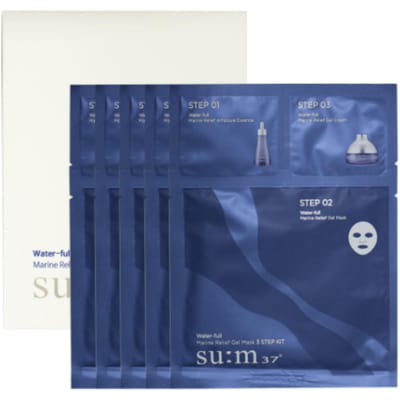 Su:m37 Masque Gel Apaisant Marin Waterful Kit Peau de Verre 31ml 5 Kits