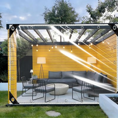 Dekzeil - Afdekzeil Zeildoek - Buiten Beschermen - Zwaar Transparant PVC - 1.6 x 2.3 m - Wit