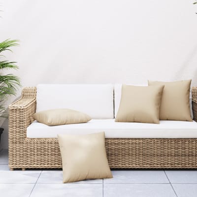 vidaXL - Bankkussens - 4 - st - 60x60 - cm - stof - beige