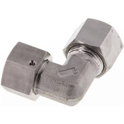 M22x1.5 x 14S RVS Verstelbaar L-Fitting 90graden met Afdichtconus en O-ring 630 Bar DIN 2353 - FL2E-NC-STFP-22-14-SO