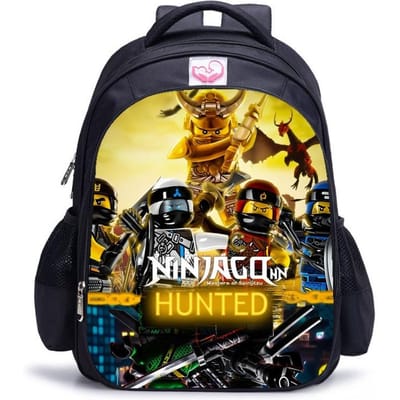 Lego Ninjago Seizoen 5 Cartoon Print Zwarte Rugzak black - large