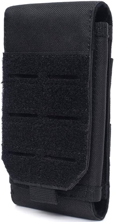 Tactische heuptas - Tactische heuptas in militaire stijl - Geschikt voor telefoons van 5,5 inch en kleiner - Perfect voor buiten-/sportliefhebbers - Zwart