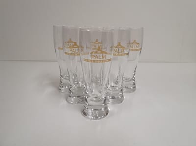 Palm Belgian Craft Brewers Bierglas Weizenbierglas (Proefglaasje) set 6x155ml bier glas glazen bierglaasje bierglazen