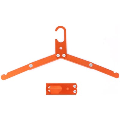 Reis Hanger Opvouwbaar Ontwerp Aluminium Legering Hoge Sterkte Lichtgewicht Opvouwbare Kledinghanger voor Thuis Tirp Oranje oranje