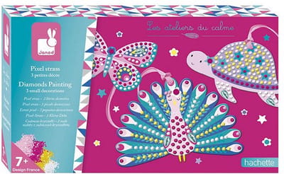 Janod Les Ateliers Du Calme - Creatief Pakket - Little Rhinestone Pixel Decoraties - Diamond Painting Kleine Decoraties - Geschikt Vanaf 7 Jaar