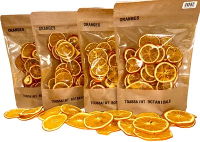 Toussaint Botanicals Premium Gedroogde Sinaasappel Schijfjes 100% Natuurlijk 100 g - Cocktails - Decoratie - Taartversiering - Sinaasappel plakjes - Spaanse Sinaasappel - Gratis Verzending!