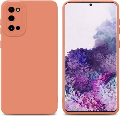Cadorabo Hoesje geschikt voor Samsung Galaxy S20 in FLUID LICHT ORANJE - Beschermhoes gemaakt van flexibel TPU silicone Cover Fluid Case