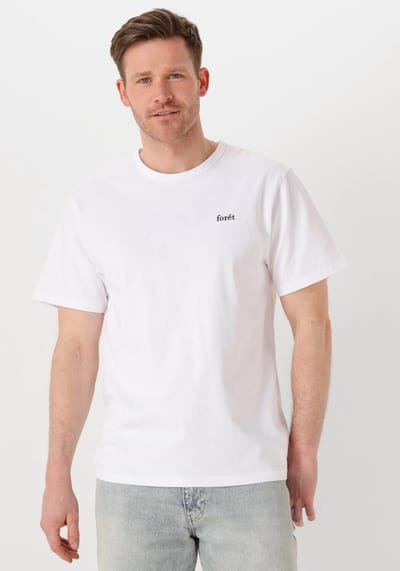Forét Oak T-shirt Polo's & T-shirts Heren - Wit - Maat S