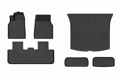 Tesla Model Y Premium Juniper 2025+ Interieurmatten Rubber + Trunk + Subtrunk + Frunk Rubber - Interieur Accessoires