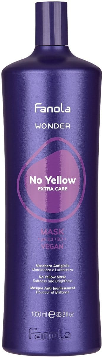 Fanola Wonder No Yellow Extra Care Masker Conditioner voor gekleurd haar Dames 1000 ml