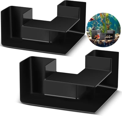 2 stuks - Creatieve aquariumdecoratie - grot schuilplaats - Leuke aquariumtunnel met 2 ingangen - Aquariumvistunnel - Aquarium garnalengrot - Aquariumdecoratie schuilplaats - Zwart